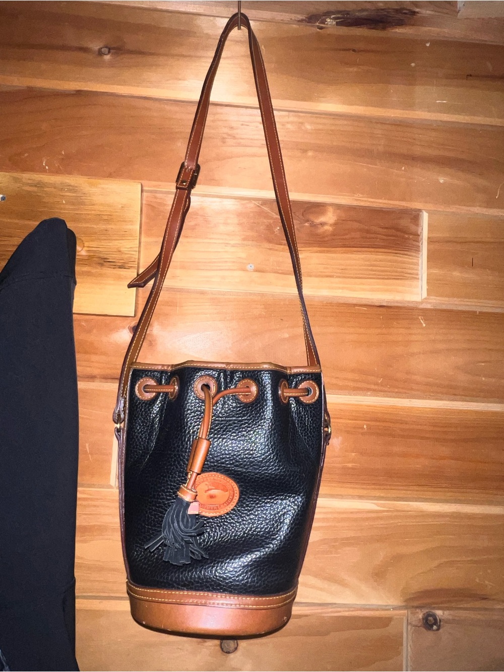 Dooney & Bourke Leather Drawstring Bucket Bag